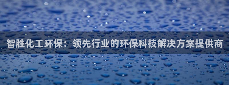 亿万千百十：智胜化工环保：领先行业的环保科技解决方案提供商