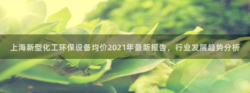 亿万手游平台官网入口：上海新型化工环保设备均价2021年最新报告，行业发展趋势分析