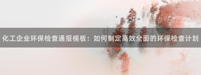 亿万番外：化工企业环保检查通报模板：如何制定高效全面的环保检查计划