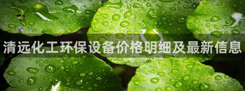 亿万第一季字幕：清远化工环保设备价格明细及最新信息