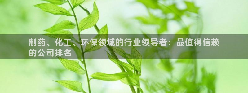 亿万先生007网页登录不了：制药、化工、环保领域的行业领导者：最值得信赖
的公司排名