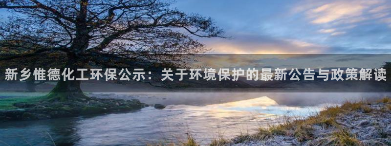 亿万下载徐家汇朋友圈说说：新乡惟德化工环保公示：关于环境保护的最新公告与政策解读